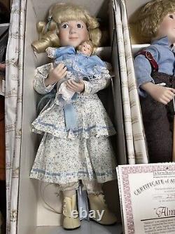 10 Ashton-Drake Dolls Total. 8 Little House on the Prairie porcelain dolls W COA