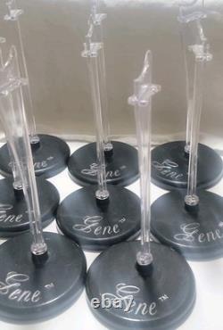11 Original Ashton Drake Gene Doll Black & Clear Stands Lot
