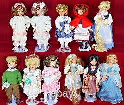 11 Vintage 14 & 15 Dianna Effner's Storybook Dolls, By Knowles/Ashton-Drake