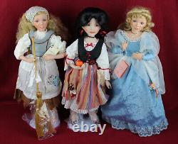 11 Vintage 14 & 15 Dianna Effner's Storybook Dolls, By Knowles/Ashton-Drake