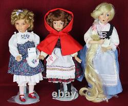 11 Vintage 14 & 15 Dianna Effner's Storybook Dolls, By Knowles/Ashton-Drake