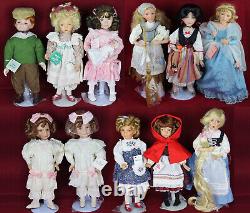 11 Vintage 14 & 15 Dianna Effner's Storybook Dolls, By Knowles/Ashton-Drake