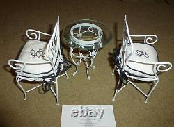 16 Ashton Drake Gene Accessories Patio Set White Chairs & Table