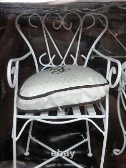 16 Ashton Drake Gene Accessories Patio Set White Chairs & Table Set MINT