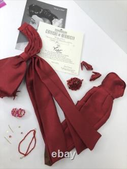 16 Ashton Drake Gene Violet Waters Doll Outfit Rouge Ear Noir Red Gown F57