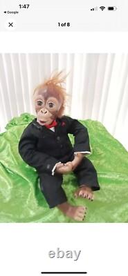 17 The Ashton-Drake Galleries Pink Eyes Monkey In Tuxedo Doll Simon Lauren
