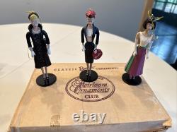 1995 Ashton Drake Classic Barbie 3-pc Ornament Set Heirloom Ornament Club #93623
