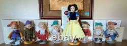 1999 Boxed Ashton-Drake Disney SNOW WHITE & SEVEN DWARFS Porcelain Dolls +COA