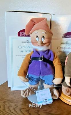 1999 Boxed Ashton-Drake Disney SNOW WHITE & SEVEN DWARFS Porcelain Dolls +COA