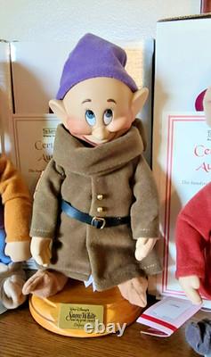 1999 Boxed Ashton-Drake Disney SNOW WHITE & SEVEN DWARFS Porcelain Dolls +COA