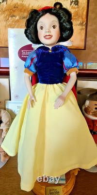 1999 Boxed Ashton-Drake Disney SNOW WHITE & SEVEN DWARFS Porcelain Dolls +COA