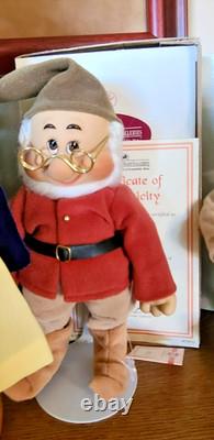 1999 Boxed Ashton-Drake Disney SNOW WHITE & SEVEN DWARFS Porcelain Dolls +COA