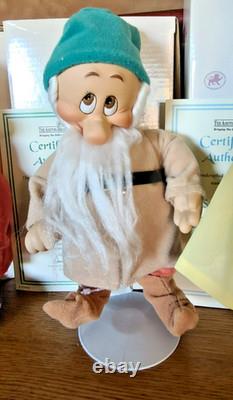 1999 Boxed Ashton-Drake Disney SNOW WHITE & SEVEN DWARFS Porcelain Dolls +COA