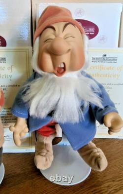 1999 Boxed Ashton-Drake Disney SNOW WHITE & SEVEN DWARFS Porcelain Dolls +COA