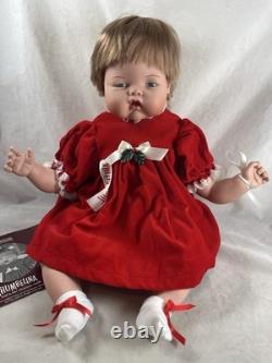 20 Ashton Drake Thumbelina Doll in Christmas Outfit Vinyl Vintage Repro 2003