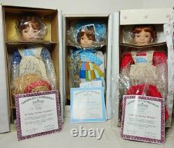 3 Ashton Drake Galleries A HOLLY HOBBIE Summer AUTUMN Winter Porcelain Doll
