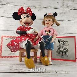 A Moment with Minnie Mouse Disney Ashton-Drake Porcelain Doll Set w COA +more