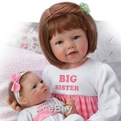 A Sister's Love Child And Baby Poseable Vinyl Doll Set by Ashton-Drake Galleries