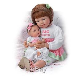 A Sister's Love Child And Baby Poseable Vinyl Doll Set by Ashton-Drake Galleries