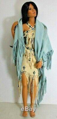 A21 27 Native American Princess Porcelain Doll Ashton Drake Wind Seeker & GWP