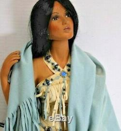 A21 27 Native American Princess Porcelain Doll Ashton Drake Wind Seeker & GWP