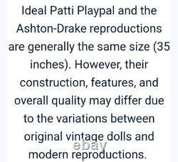 ADG 03-19654-001 PATTY PLAY PAL? Platinum PLAYPAL Doll NRFB 34 IDEAL