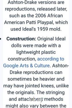 ADG 03-19654-001 PATTY PLAY PAL? Platinum PLAYPAL Doll NRFB 34 IDEAL