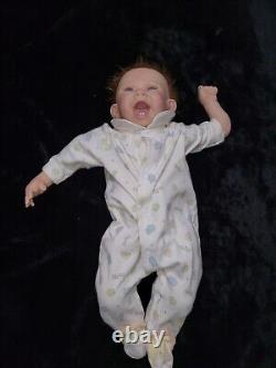 ADG Reborn Doll Rooted Hair Inset Eyes Cloth Body 23in Baby Doll