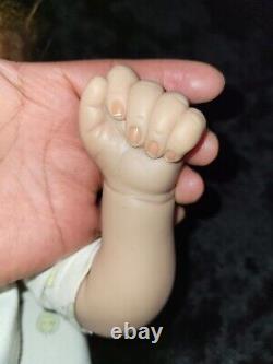 ADG Reborn Doll Rooted Hair Inset Eyes Cloth Body 23in Baby Doll