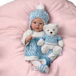 ASHTON DRAKE ESKIMO KISSES BABY DOLL BY SHERRY RAWN WithTOUCH ACTIVATED BEAR