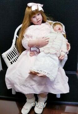 ASHTON DRAKE Julie Fisher Doll Sweet Joys of Sisters with Chair 30 Tall