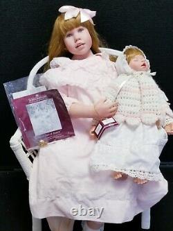 ASHTON DRAKE Julie Fisher Doll Sweet Joys of Sisters with Chair 30 Tall