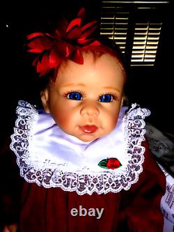 ASHTON DRAKE/LINDA MURRAY VINYL BABY'S FIRST CHRISTMAS WithBLANKET & NIGHTIE