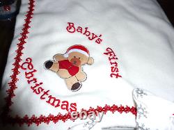 ASHTON DRAKE/LINDA MURRAY VINYL BABY'S FIRST CHRISTMAS WithBLANKET & NIGHTIE