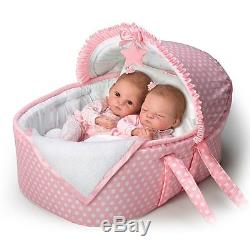Ashton Drake Lullaby Twins Baby Dolls With Bassinet By Waltraud Hanl