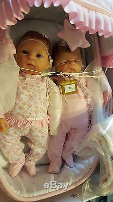Ashton Drake Lullaby Twins Baby Dolls With Bassinet By Waltraud Hanl
