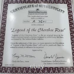 ASHTON DRAKE Legend of the Cherokee Rose Nat/Amer Porc doll Cindy McClure New