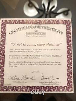ASHTON DRAKE Sweet Dreams Baby Matthew2003 So truly Real By Waltraud Hanl, NEW