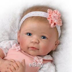 AVA So Truly Soft Silocone Lifelike Baby Doll by The Ashton-Drake Galleries