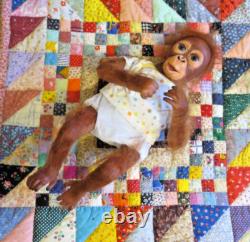 Adorable Ashton Drake Baby Babu 16 Lifelike Monkey Doll Simon Laurens