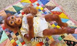 Adorable Ashton Drake Baby Babu 16 Lifelike Monkey Doll Simon Laurens