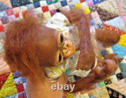 Adorable Ashton Drake Baby Babu 16 Lifelike Monkey Doll Simon Laurens