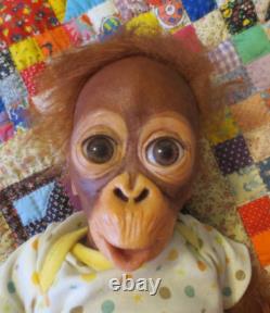 Adorable Ashton Drake Baby Babu 16 Lifelike Monkey Doll Simon Laurens