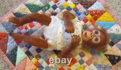 Adorable Ashton Drake Baby Babu 16 Lifelike Monkey Doll Simon Laurens