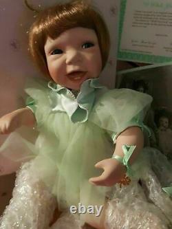 All I wish for you is Luck Angel Shamrock Green 9 Porcelain Doll Ashton Drake