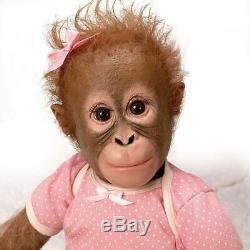 Annabelle's Hugs Ashton Drake Baby Monkey Doll By Ina Volprich 22 Inch NEW Gift