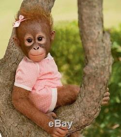 Annabelle's Hugs Ashton Drake Baby Monkey Doll By Ina Volprich 22 Inches
