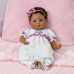 Ashton-Drake A Sister's Love African-American Child And Baby Poseable Doll Set