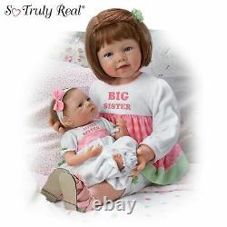 Ashton-Drake A Sister's Love Child And Baby Poseable Vinyl Doll Set by Waltraud