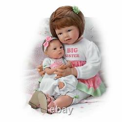 Ashton-Drake A Sister's Love Child And Baby Poseable Vinyl Doll Set by Waltraud